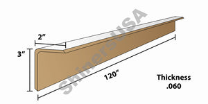 Edge Board Pallet Corner Protectors .060-thick 2x3x120 Item: 142777