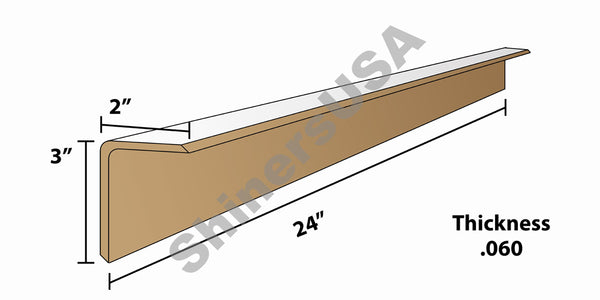 Edge Board Pallet Corner Protectors .060-thick 2x3x24 Item: 142766