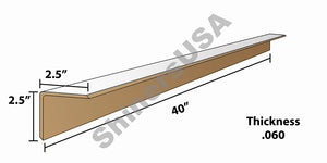 Edge Board Pallet Corner Protectors .060-thick 2.5x2.5x40 Item: 142801