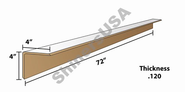 Edge Board Pallet Corner Protectors .120 thick 4x4x72 Item: 142906