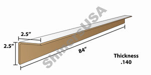 Edge Board Pallet Corner Protectors .140 thick 2.5x2.5x84 Item: 142971