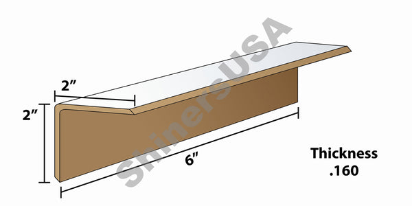 Edge Board Pallet Corner Protectors .160 thick 2x2x6 Item: 143538