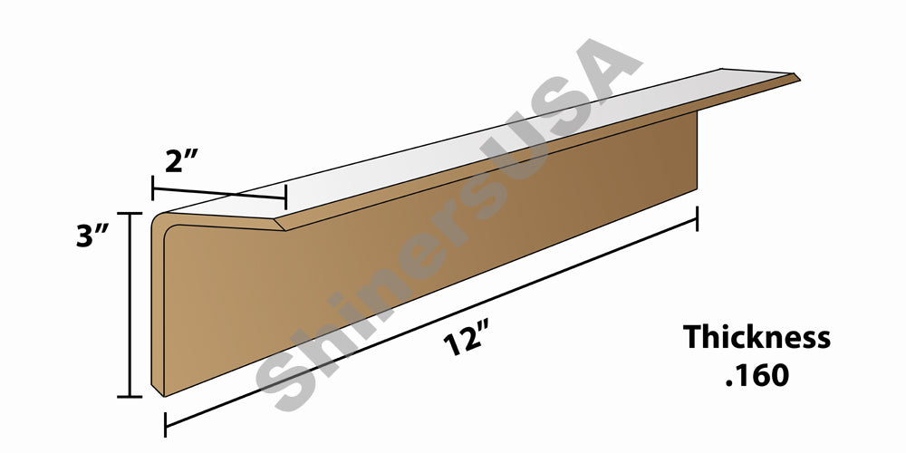 Edge Board Pallet Corner Protectors .160 thick 2x3x12 Item: 143012