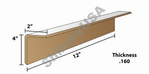 Edge Board Pallet Corner Protectors .160 thick 2x4x12 Item: 143028