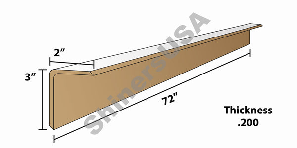 Edge Board Pallet Corner Protectors .200 thick 2x3x72 Item: 143186