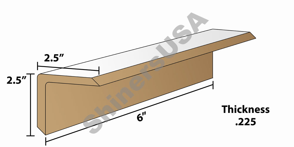 Edge Board Pallet Corner Protectors .225 thick 2.5x2.5x6 Item: 143589