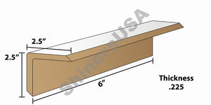 Edge Board Pallet Corner Protectors .225 thick 2.5x2.5x6 Item: 143589