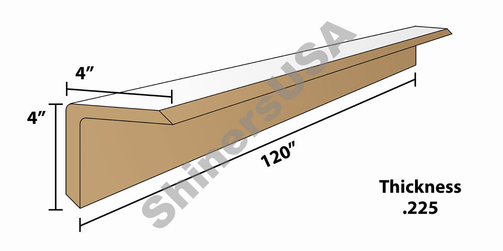 Edge Board Pallet Corner Protectors .225 thick 4x4x120 Item: 143307