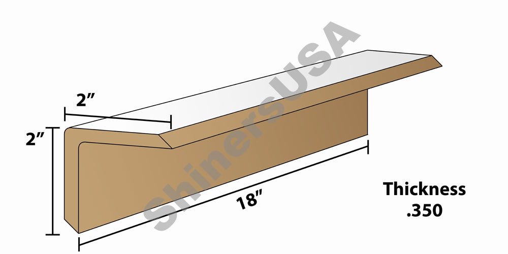 Edge Board Pallet Corner Protectors .350 thick 2x2x18 Item: 143311