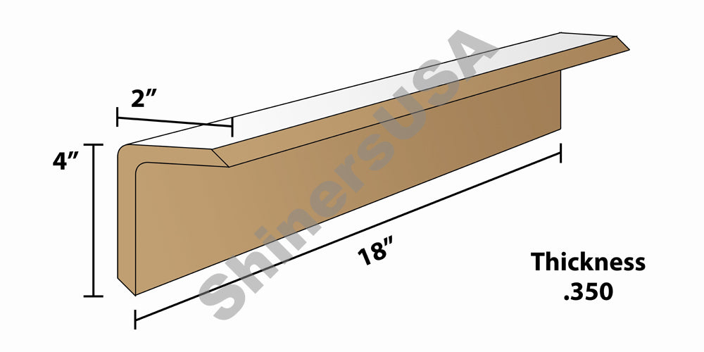 Edge Board Pallet Corner Protectors .350 thick 2x4x18 Item: 143343