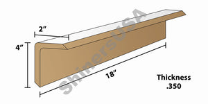 Edge Board Pallet Corner Protectors .350 thick 2x4x18 Item: 143343