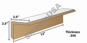 Edge Board Pallet Corner Protectors .350 thick 2.5x2.5x12 Item: 143357