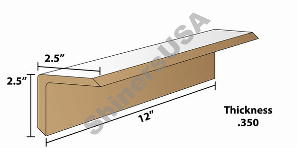 Edge Board Pallet Corner Protectors .350 thick 2.5x2.5x12 Item: 143357