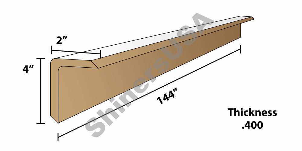 Edge Board Pallet Corner Protectors .400 thick 2x4x144 Item: 143450