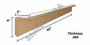 Edge Board Pallet Corner Protectors .400 thick 2x4x42 Item: 143442