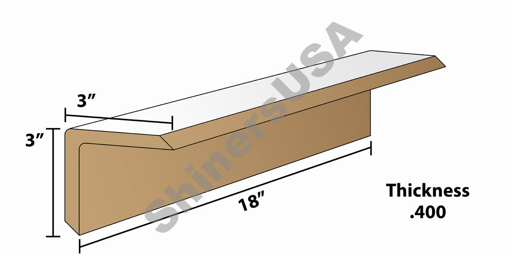 Edge Board Pallet Corner Protectors .400 thick 3x3x18 Item: 143469