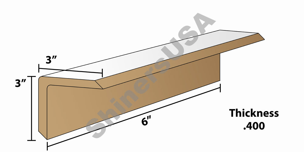 Edge Board Pallet Corner Protectors .400 thick 3x3x6 Item: 143467
