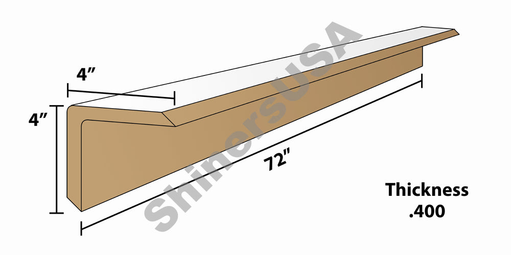 Edge Board Pallet Corner Protectors .400 thick 4x4x72 Item: 143494