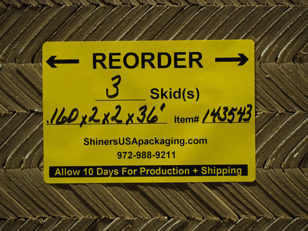 Edge Board Pallet Corner Protectors .140" Thick, 3x3x12" skid/3500