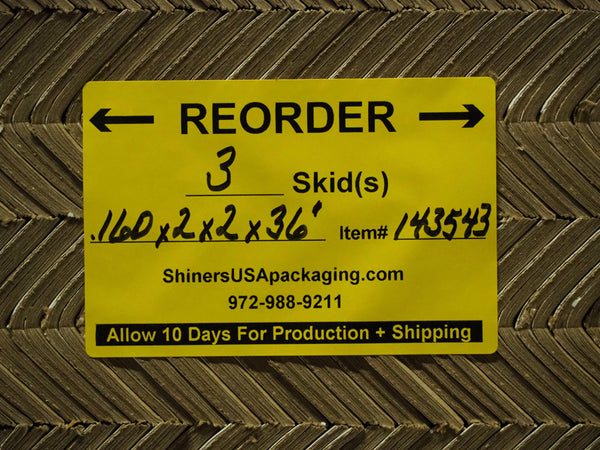 Kraft Edge Board Pallet Corner Protectors .200" Thick, 3x3x36" skid/1250