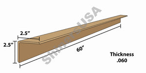 Kraft Edge Board Pallet Corner Protectors .060 thick 2.5x2.5x60 Item: 143675
