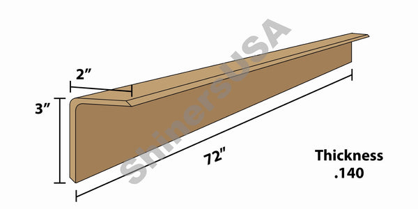 Kraft Edge Board Pallet Corner Protectors .140 thick 2x3x72 Item: 143836