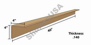 Kraft Edge Board Pallet Corner Protectors .140 thick 4x4x40 Item: 143895