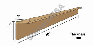 Kraft Edge Board Pallet Corner Protectors .200 thick 2x3x40 Item: 144119